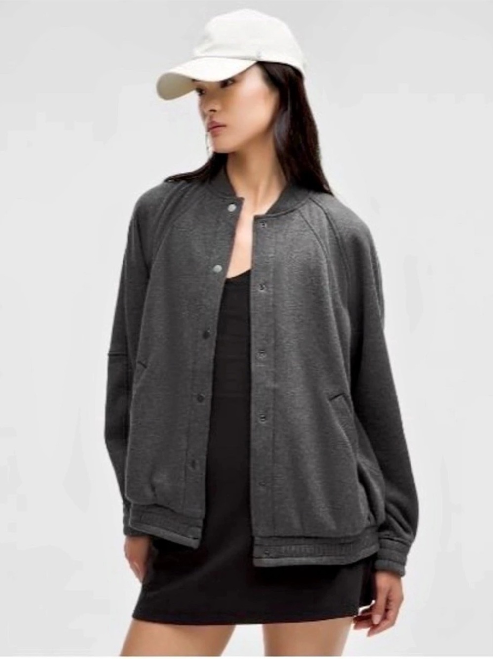 Lululemon Scuba Oversized Varsity Jacket *Plush Gray XS/S
